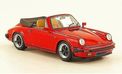 Porsche 911 Cabriolet 1/43 Look Smart Carrera 3.2 rouge ouvert miniature