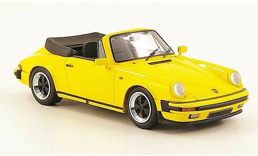 Porsche 911 Cabriolet 1/43 Look Smart Carrera 3.2 jaune ouvert miniature