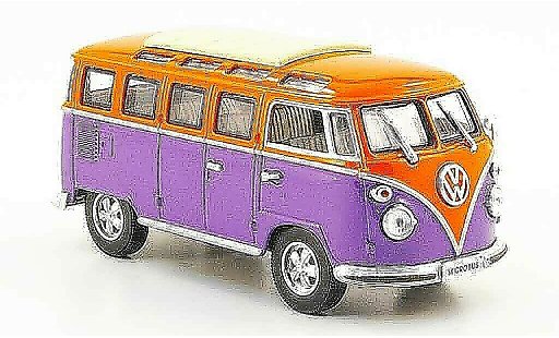 Volkswagen Combi Base 1/43 Yat Ming t1 samba lilas orange 1962 miniature