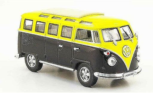 Volkswagen Combi Base 1/43 Yat Ming t1 samba noire jaune 1962 miniature