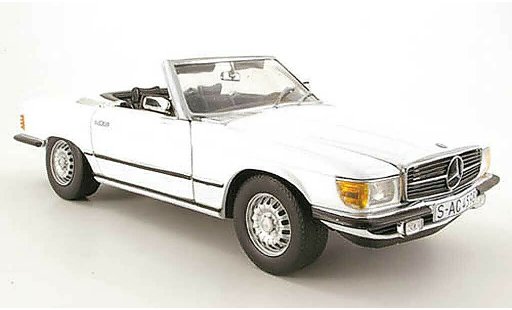 Mercedes 350 Base 1/18 Sun Star (r107) blanche 1977 miniature