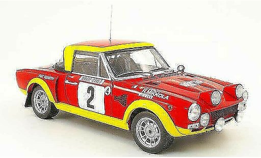 Fiat 124 Abarth 1/18 Sun Star no.2 rallye monte carlo 1975 miniature