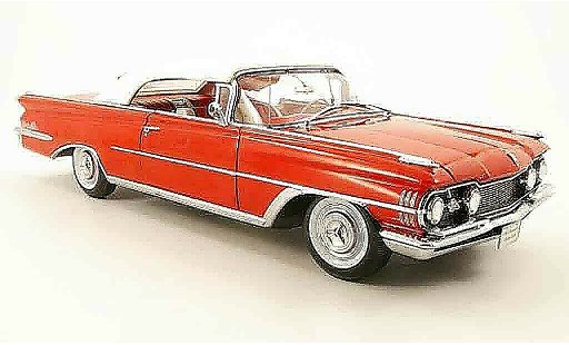Oldsmobile 98 Convertible 1/18 Sun Star cabriolet rouge/blanche toit fermees capote 1959 miniature