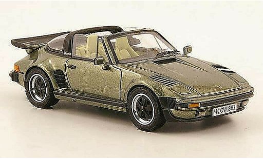 Porsche 911 Turbo 1/43 Neo SE Targa Flatnose verte lim. Aufl. 300 1987 miniature