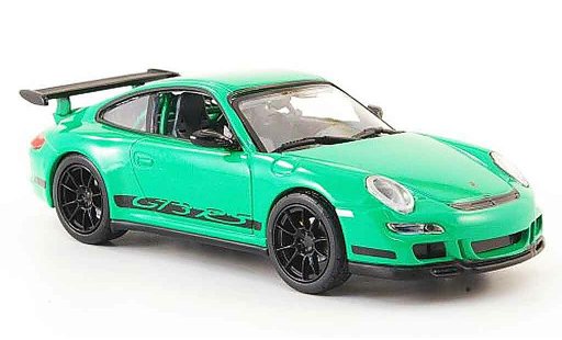 Porsche 911 GT3 RS 1/43 Yat Ming verte avec noireen bandes miniature