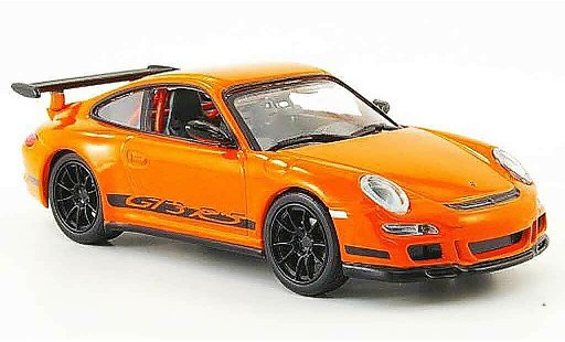 Porsche 911 GT3 RS 1/43 Yat Ming orange avec noireen bandes miniature