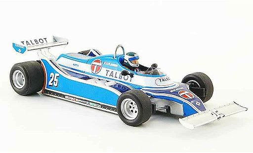 Talbot F1 Base 1/43 Spark Ligier JS17 No.25 J. P.Jarier GP Long Beach 1981 miniature