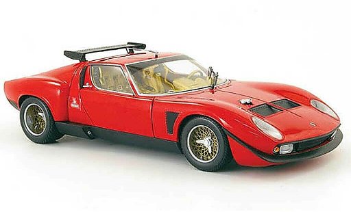 Lamborghini P400 Jota 1/18 Kyosho svr rouge avec interieur beige miniature