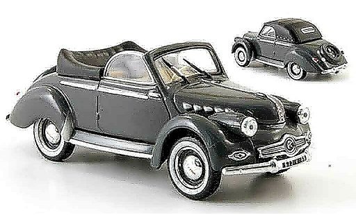 Panhard Dyna X 1951 1/43 Norev Cabriolet grise miniature