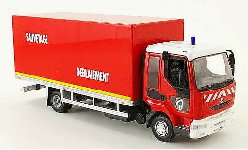 Renault Midlum Base 1/43 Norev pompiers sauvetage deblaiment pompier miniature