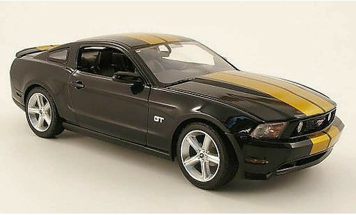 Ford Mustang GT 1/18 Greenlight noir/gold 2010 miniature