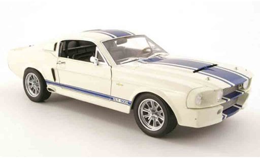 Shelby GT 500 1967 1/18 Shelby Collectibles super snake blanche/bleu miniature