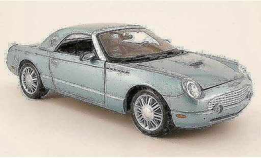 Ford Thunderbird Retro 1/18 Maisto bleu clair metallized hardtop miniature