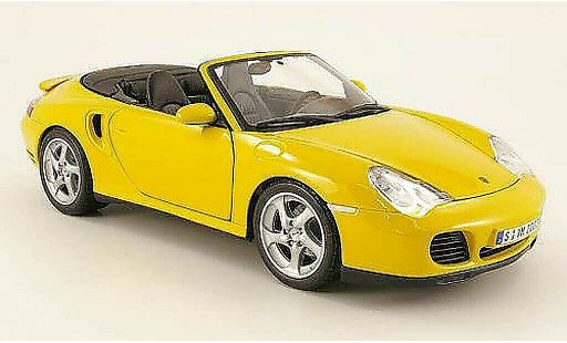 Porsche 911 Turbo 1/18 Maisto cabriolet jaune 2003 miniature