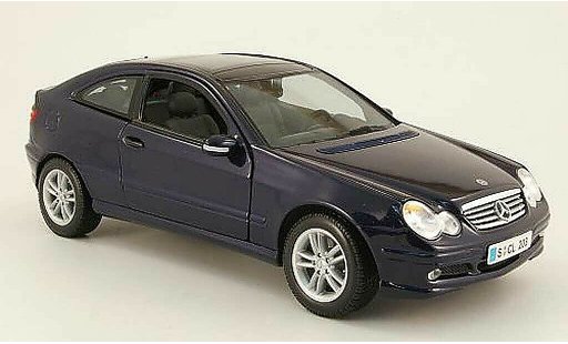 Mercedes Classe C Coupe 1/18 Maisto sportcoupe (cl203) bleu miniature