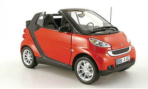 Smart ForTwo Cabrio 1/18 Minichamps cabriolet rouge 2007 miniature