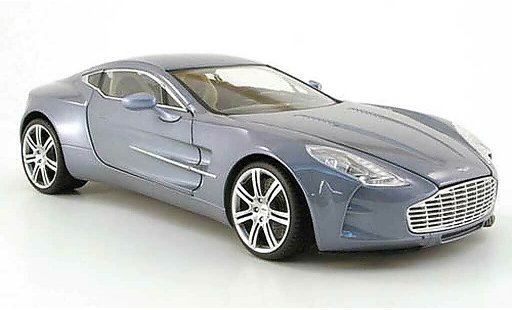 Aston Martin One-77 coupe 1/18 Mondo Motors 77 grise clair 2009 miniature