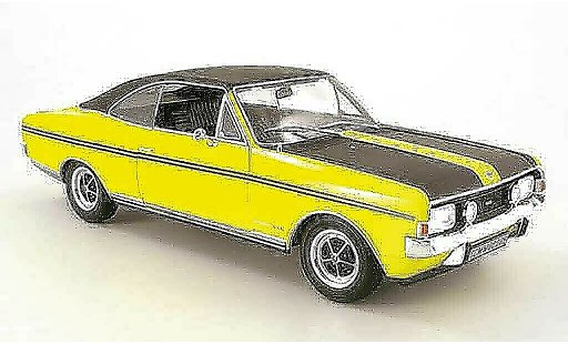Opel Commodore A 1/18 Revell gs/e jaune/noir miniature