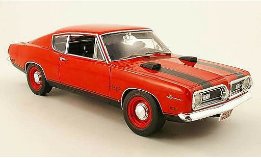 Plymouth Barracuda 1969 1/18 Highway 61 440 rouge miniature
