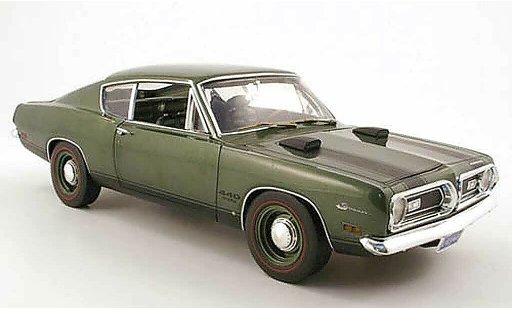 Plymouth Barracuda 1969 1/18 Highway 61 440 verte miniature