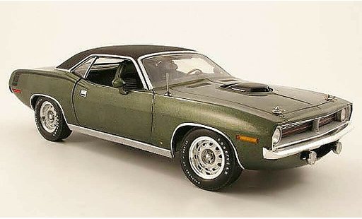 Plymouth Cuda 1970 1/18 Highway 61 hemi verte miniature