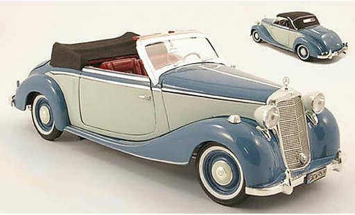 Mercedes 170 Cabriolet 1/18 Spark s (w191) bleu/grise 1950 miniature