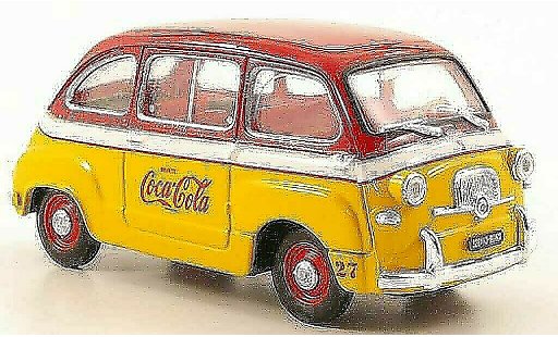 Fiat 600 Multipla 1/43 Brumm D Coca Cola Olympiade Rom 1960 miniature