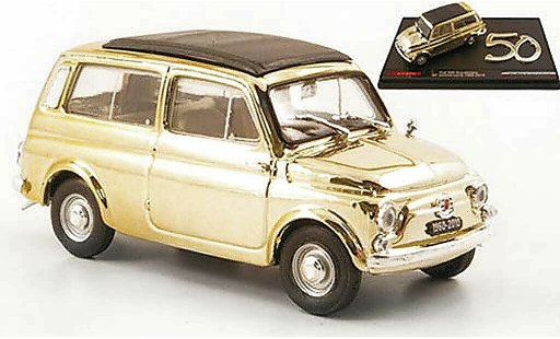 Fiat 500 Giardiniera 1/43 Brumm gold miniature
