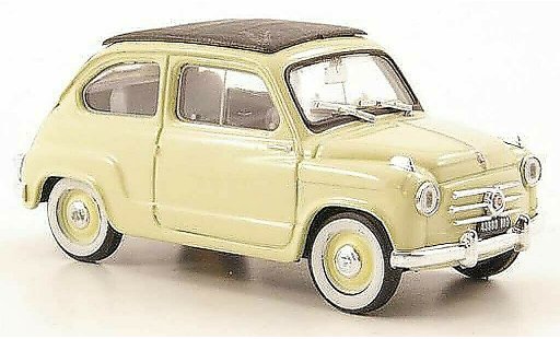 Fiat 600 Berlina 1/43 Brumm jaune ferm&Atilde;&copy; 1956 miniature
