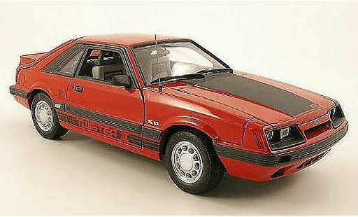 Ford Mustang GT 1/18 GMP twister ii rouge/matnoir 1985 miniature