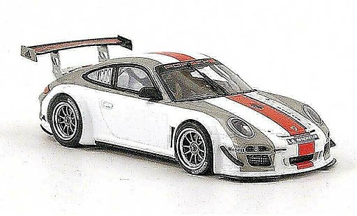 Porsche 911 GT3 1/43 Minichamps R grise /blanche/rouge miniature