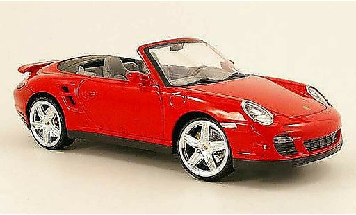Porsche 911 Turbo 1/18 Mondo Motors cabriolet rouge miniature