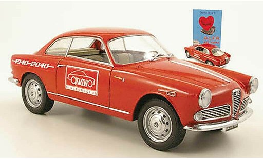 Alfa Romeo Giulietta sprint 1/18 Mini Miniera rouge 100 ans miniature