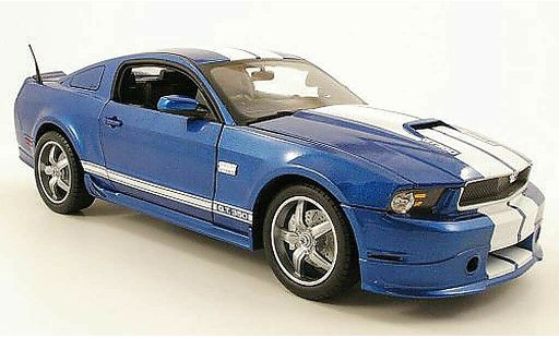Shelby GT 350 2011 1/18 Shelby Collectibles bleu blanche miniature