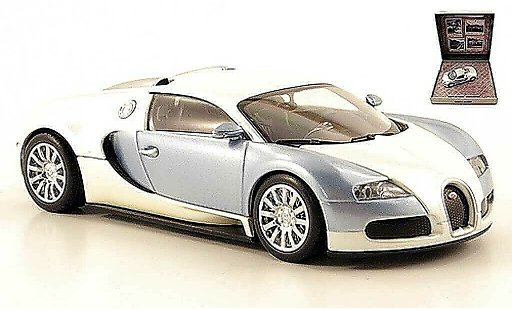 Bugatti Veyron coupe 1/43 Minichamps 16.4 blanche/grise bleu 2009 miniature
