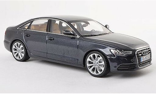 Audi A6 berline 1/43 Schuco (C7) bleu-gris miniature