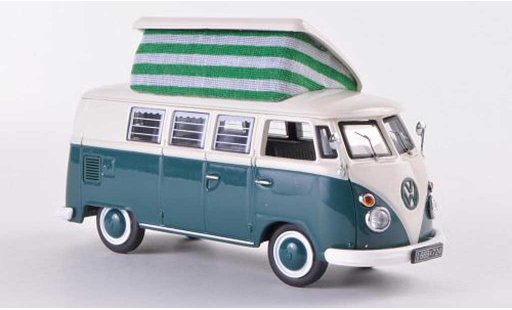 Volkswagen T1 Base 1/43 Schuco Campingbus verte/blanche miniature
