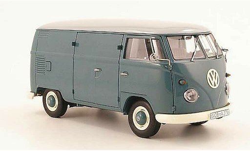 Volkswagen Combi Base 1/18 Schuco t1 fourgon bleu et grise miniature