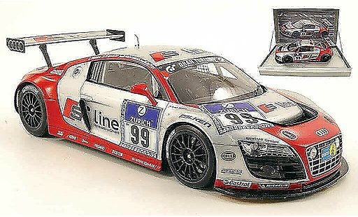 Audi R8 s tronic 1/18 Spark LMS no.99 line 24h nurburgring 2010 biela / fassler / hennerici / kaffer miniature