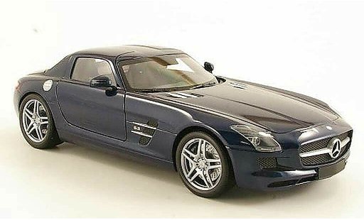 Mercedes SLS Coupe 1/18 Minichamps coupe AMG (C197) bleu 2010 miniature