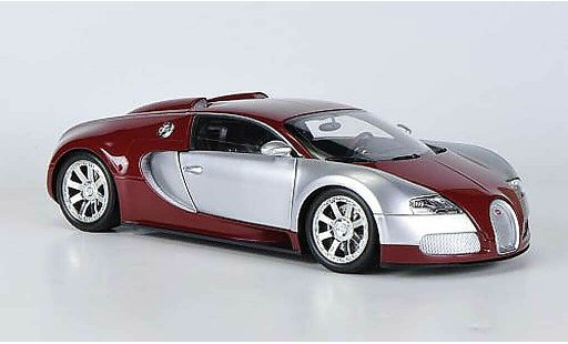 Bugatti Veyron Edition Centenaire 1/18 Minichamps chrom/rouge 2009 miniature
