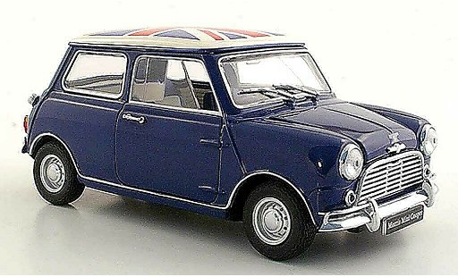Austin Mini cooper s 1/18 Kyosho Mk I 1275S bleu/Union Jack miniature