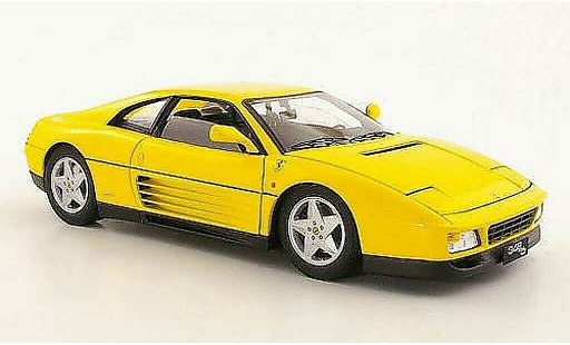 Ferrari 348 TB 1/18 Hot Wheels Elite jaune 1989 miniature