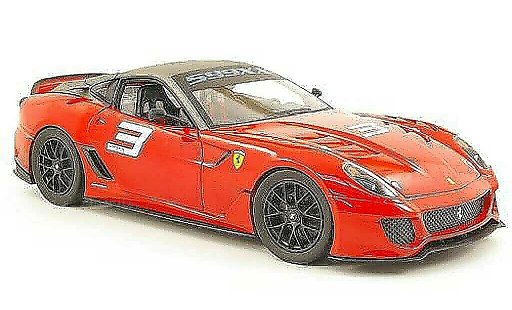 Ferrari 599 XX 1/18 Hot Wheels no.3 rouge/grise miniature
