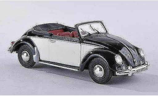Volkswagen Coccinelle Cabriolet 1/43 Norev noire/beige 1949 miniature