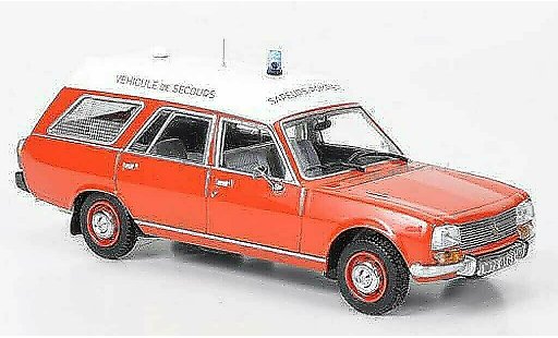 Peugeot 504 Break 1/43 Norev Pompiers Ambulance 1979 miniature