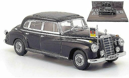 Mercedes 300 Base 1/43 Minichamps (W186III) Konrad Adenauer noire 1955 miniature