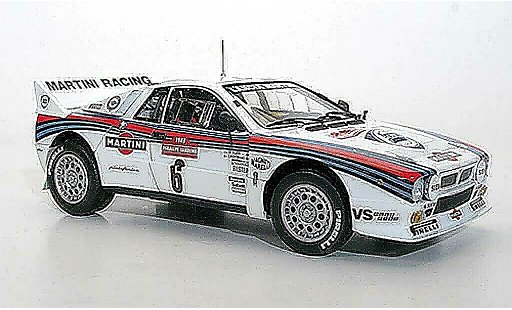 Lancia 37 Rally 1/18 Kyosho No.6 Martini M.Alen/I.Kivimaki San Remo 1983 miniature