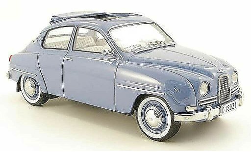 Saab 96 Base 1/18 Neo bleu 13 miniature