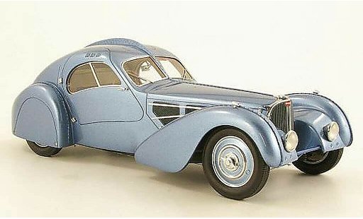 Bugatti 57 Atlantic 1/18 Neo SC grise metallisee bleu 1932 miniature